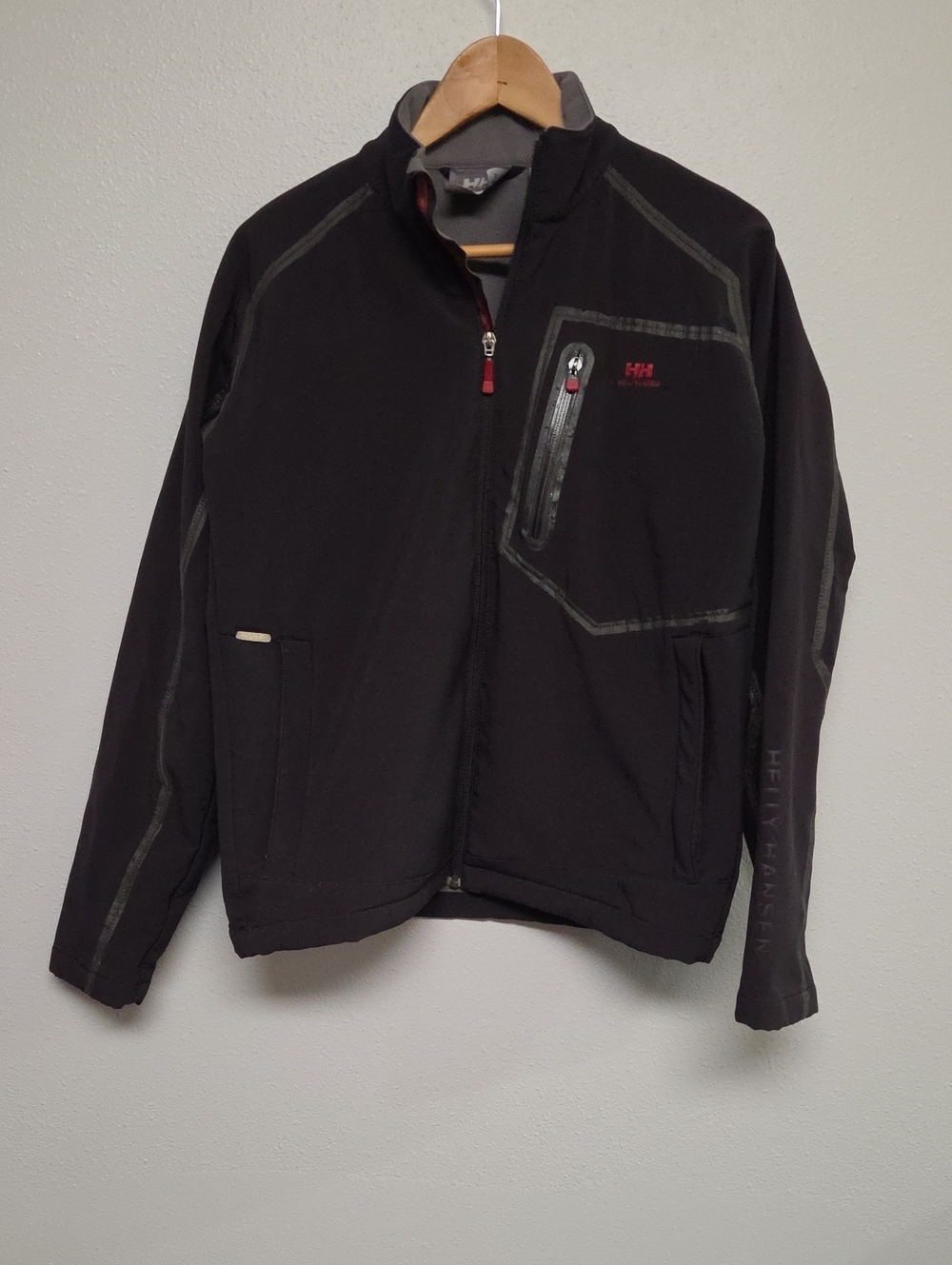 Helly Hansen Black Men's Performance Jacket with Chest Zip Pocket